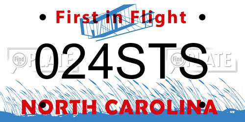024STS North Carolina License Plate