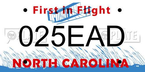025EAD North Carolina License Plate
