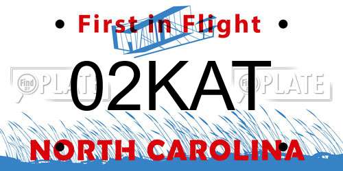 02KAT North Carolina License Plate