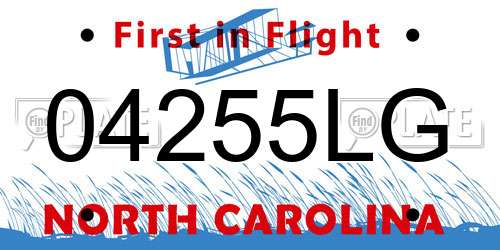 04255LG North Carolina License Plate