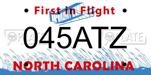 045ATZ North Carolina License Plate