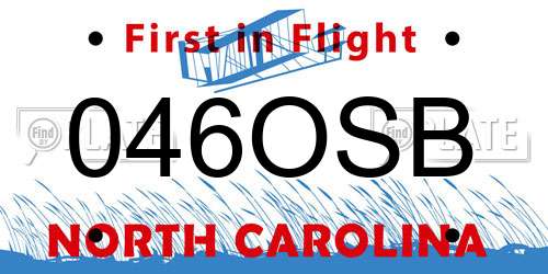 046OSB North Carolina License Plate
