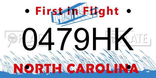 0479HK North Carolina License Plate