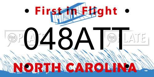 048ATT North Carolina License Plate