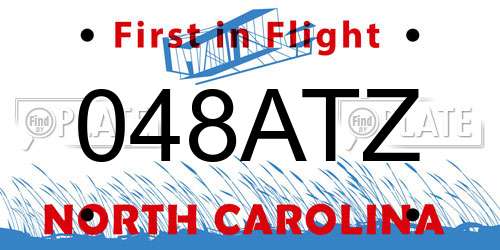 048ATZ North Carolina License Plate