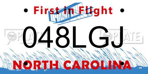 048LGJ North Carolina License Plate