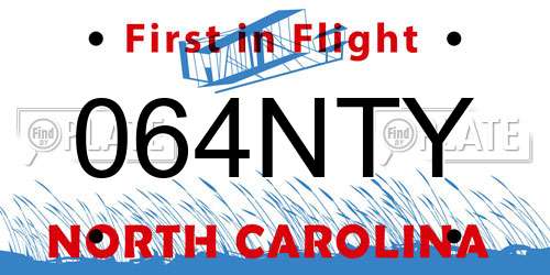 064NTY North Carolina License Plate