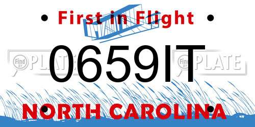 0659IT North Carolina License Plate