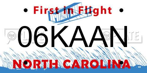 06KAAN North Carolina License Plate