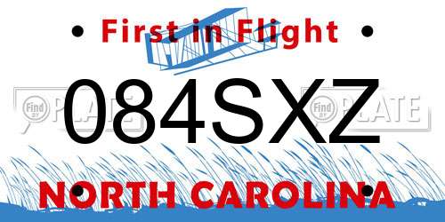 084SXZ North Carolina License Plate