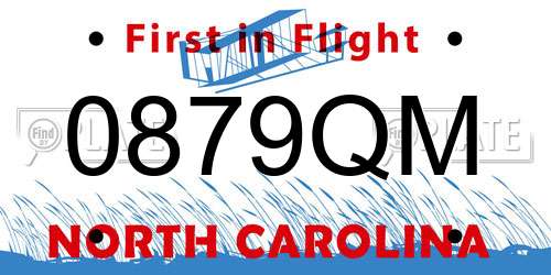 0879QM North Carolina License Plate