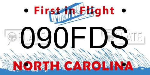 090FDS North Carolina License Plate