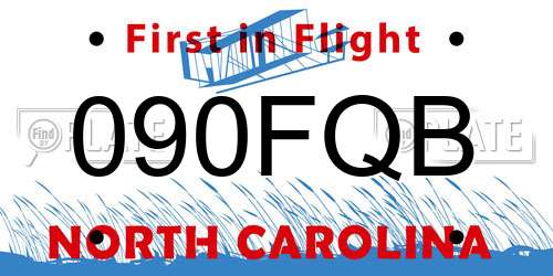 090FQB North Carolina License Plate