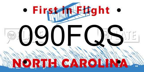 090FQS North Carolina License Plate