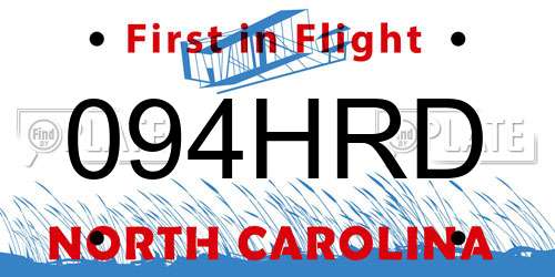 094HRD North Carolina License Plate