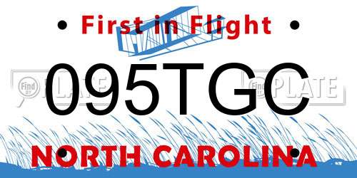 095TGC North Carolina License Plate
