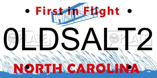 0LDSALT2 North Carolina License Plate