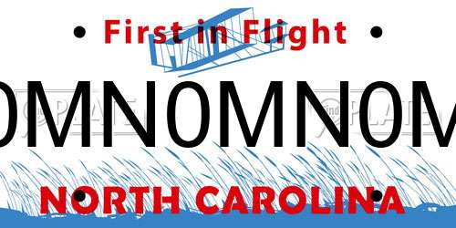 0MN0MN0M North Carolina License Plate