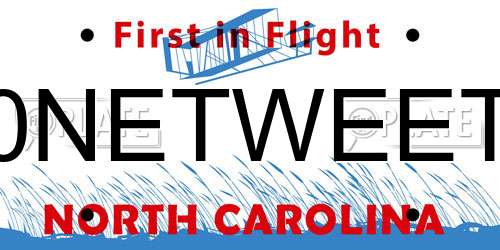 0NETWEET North Carolina License Plate