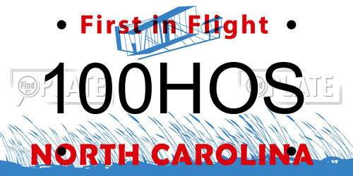 100HOS North Carolina License Plate