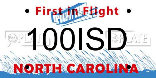 100ISD North Carolina License Plate