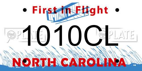 1010CL North Carolina License Plate