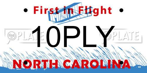 10PLY North Carolina License Plate