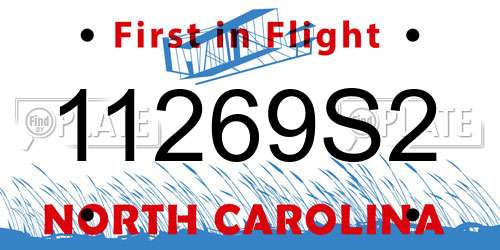 11269S2 North Carolina License Plate