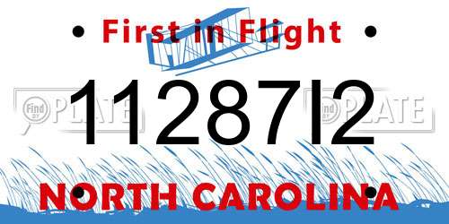 11287I2 North Carolina License Plate