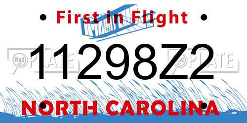 11298Z2 North Carolina License Plate