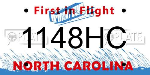 1148HC North Carolina License Plate