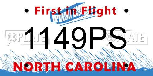 1149PS North Carolina License Plate
