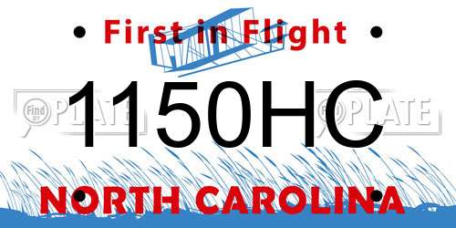 1150HC North Carolina License Plate