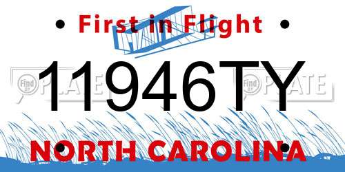 11946TY North Carolina License Plate