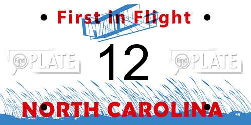 12 North Carolina License Plate