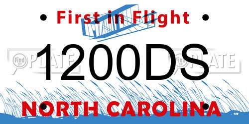 1200DS North Carolina License Plate