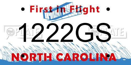 1222GS North Carolina License Plate