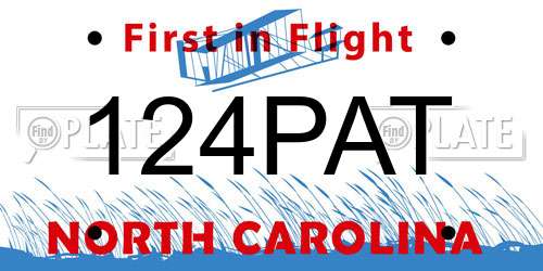 124PAT North Carolina License Plate