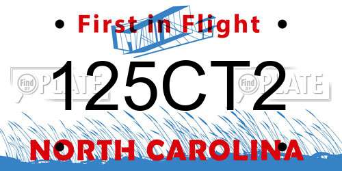 125CT2 North Carolina License Plate