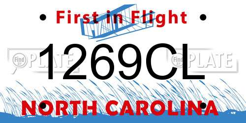 1269CL North Carolina License Plate