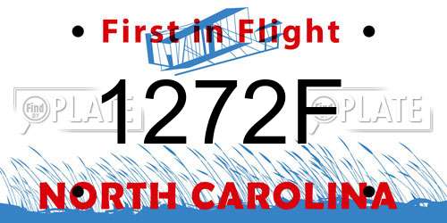 1272F North Carolina License Plate