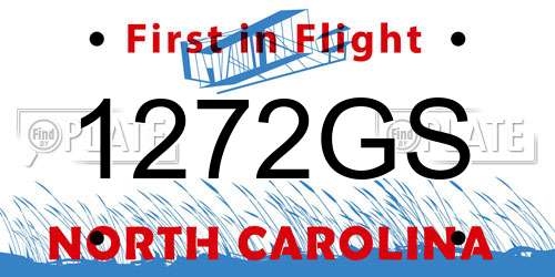 1272GS North Carolina License Plate