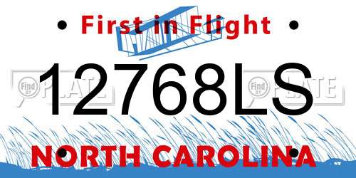 12768LS North Carolina License Plate