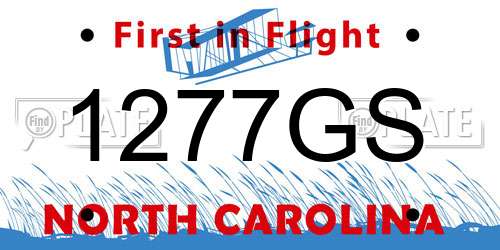 1277GS North Carolina License Plate