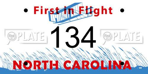 134 North Carolina License Plate