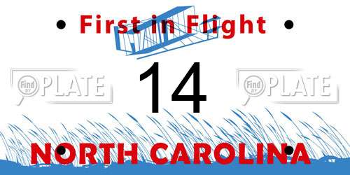 14 North Carolina License Plate