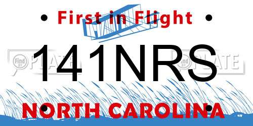 141NRS North Carolina License Plate