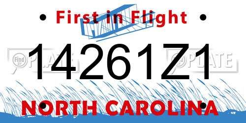 14261Z1 North Carolina License Plate