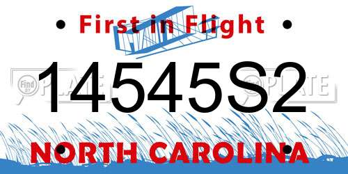 14545S2 North Carolina License Plate