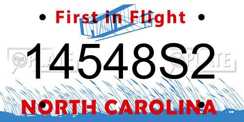 14548S2 North Carolina License Plate